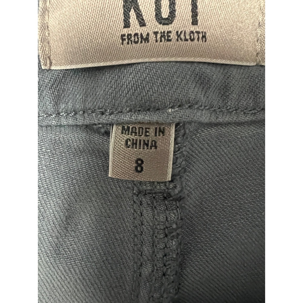 KUT from the Kloth Meg High Rise Wide Leg Pants Dusty Blue Size 8 Trendy Casual - Picture 5 of 16